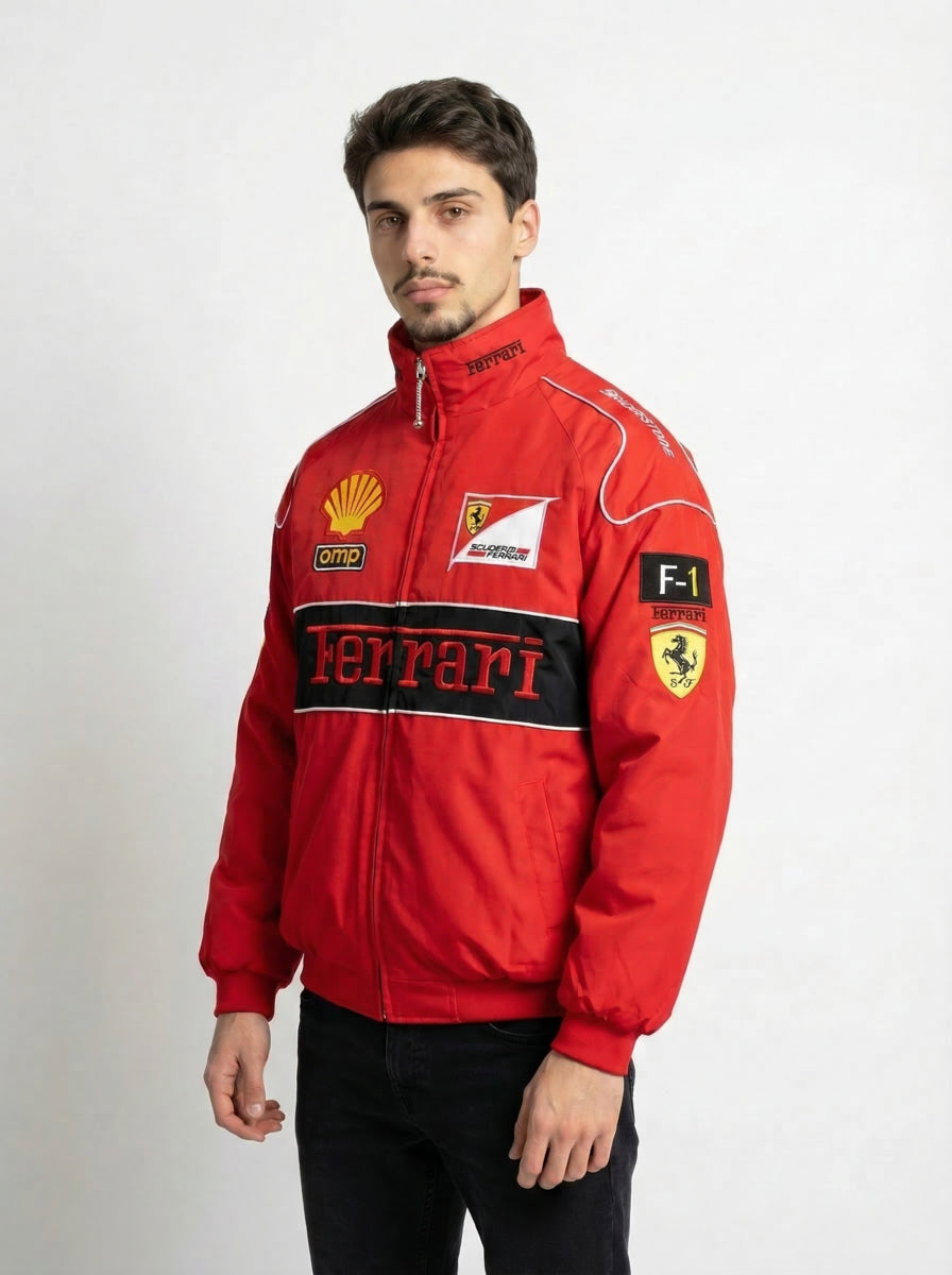 Rote Ferrari Rennjacke – F1 Style
