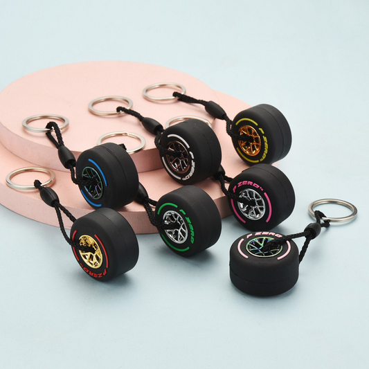 F1 Tire Keychain (With Rim)