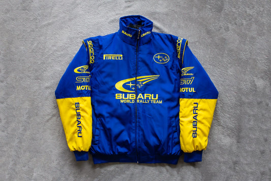 Blue Subaru Racing Jacket – WRC Rally Legend Style